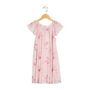 LoveShackFancy Girls Pink Floral Silk Blend Dress size 12Y